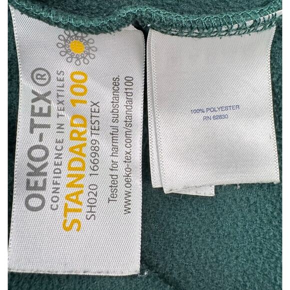 Lands’ End Unisex Youth Large Forest Green Fleece Quarter Zip Pullover 14–16 - Picture 9 of 10